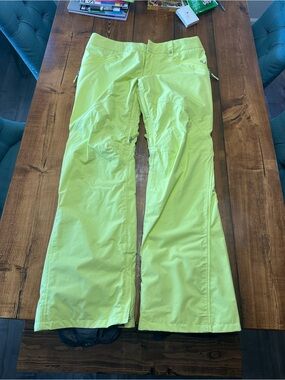 Burton Women’s Neon Lime Wide-Leg Snow Pants